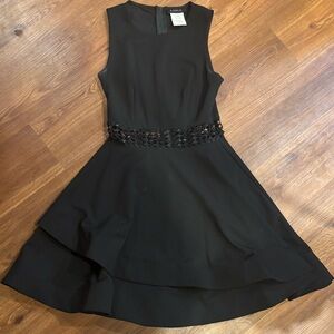 B Darlin Black Formal Girl 3 / 4 Halter Tank Top  Formal Dress Lace Sequin waist